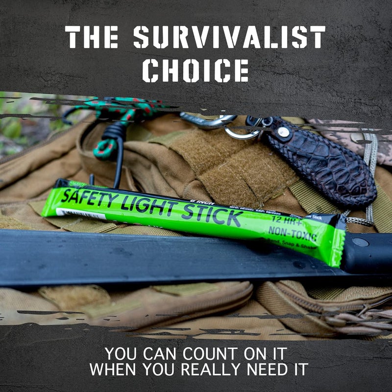 Glow Mind Emergency Glow Sticks with 12 Hours Duration, Individually Wrapped Industrial Grade Glowsticks for Survival Gear, Camping Lights, Power Outages and Military Use - Image 2